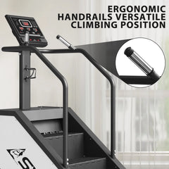 Stairmaster, Syedee Stair Stepper with LED Screen, Stepmill Exercise Machine with 12 Workout Programs, 441 lb Step Machine, 24 - 164 Steps/Minute(White)