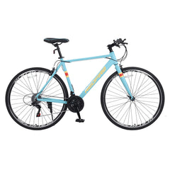 Redfire Hybrid Road Bike, 21 Speed Shimano Shifters, 700C Wheels 21 in Aluminum Frame, City Commuter Road Bicycle for Adult Men&Women(Mint Green)