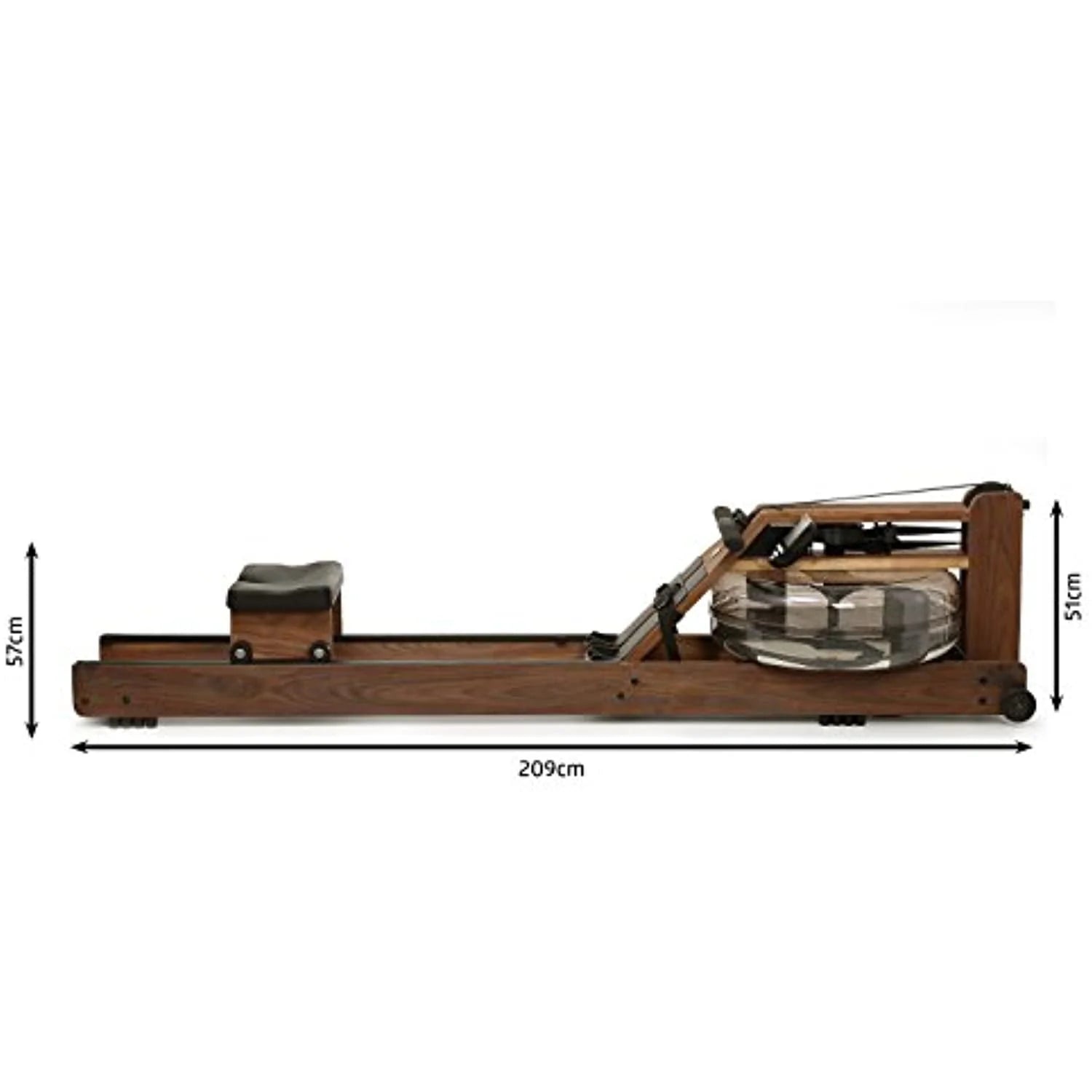 Waterrower Classic Exercise Rowing Machine in Black Walnut with S4 Monitor