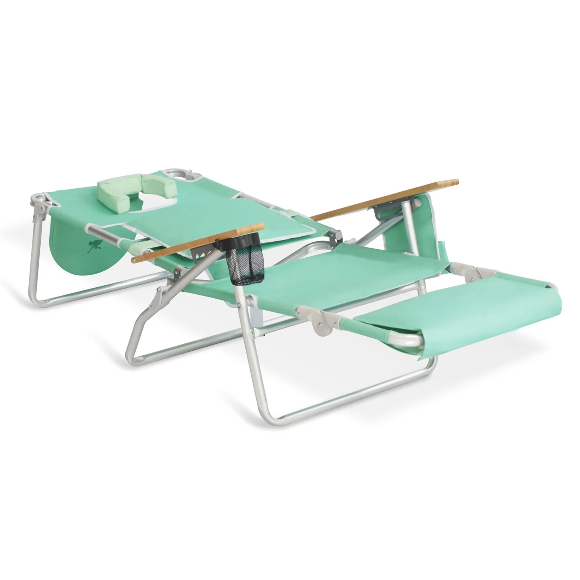 Open Box Ostrich Deluxe 3N1 Outdoor Lawn Beach Lounge Chair W/Footrest, Teal