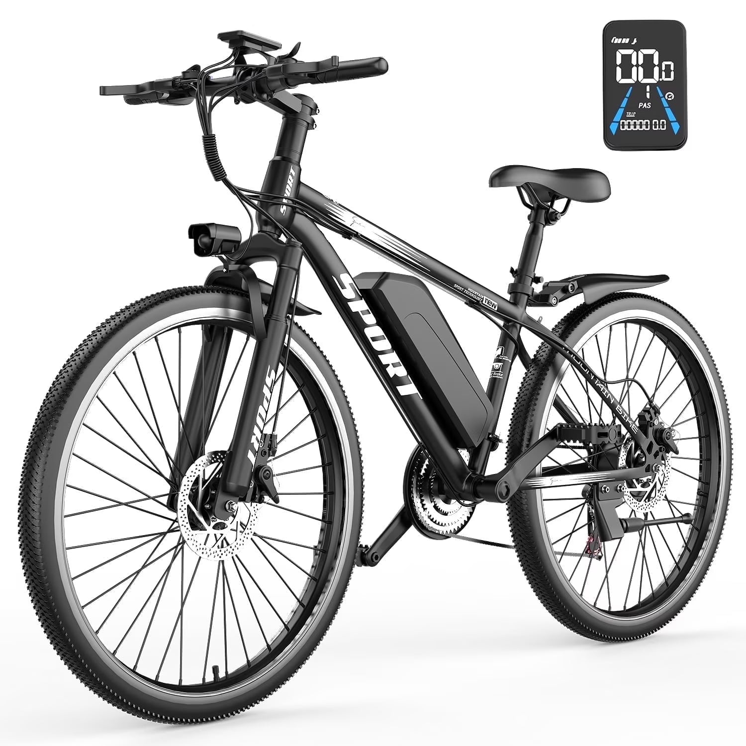MISODO Electric Bike for Adults 26", 750W Peak E - Mountain Bike 48V 10AH, 25mph 45miles Range Electric Mountain Bike, E - Mountain Bikefor Adults Off - Road, Professional 7 - Speed UL2849